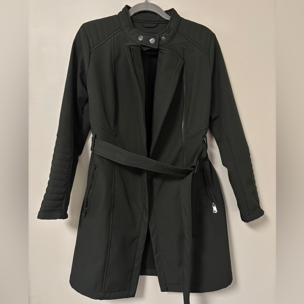 Kenneth Cole Olive Trench Coat with Belt